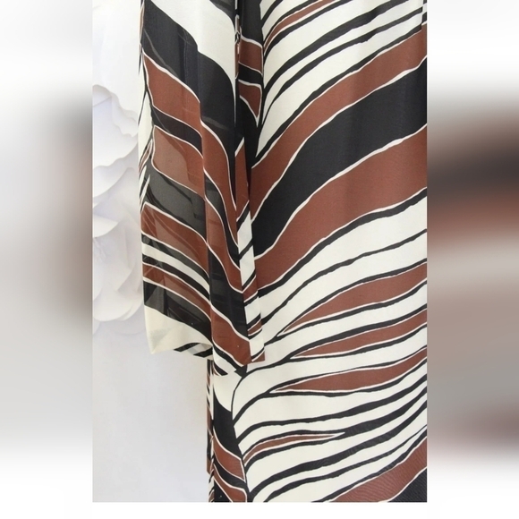 Trina Turk Bonita Silk Print Dress Brown Size 0 MSRP$328 - Picture 6 of 16